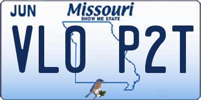 MO license plate VL0P2T