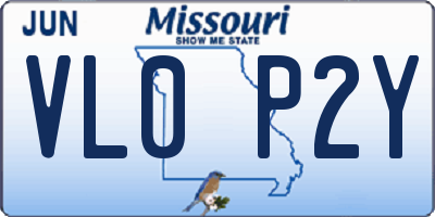 MO license plate VL0P2Y