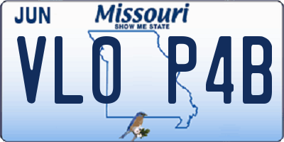 MO license plate VL0P4B