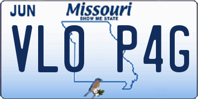 MO license plate VL0P4G