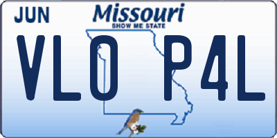 MO license plate VL0P4L