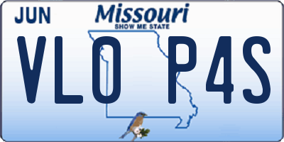 MO license plate VL0P4S