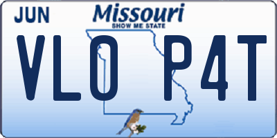 MO license plate VL0P4T