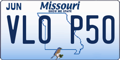 MO license plate VL0P5O