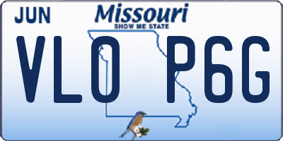 MO license plate VL0P6G
