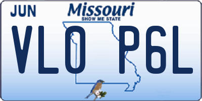 MO license plate VL0P6L