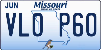 MO license plate VL0P6O
