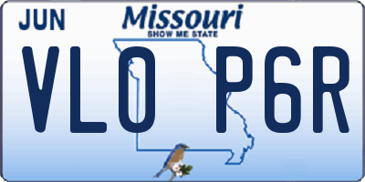 MO license plate VL0P6R