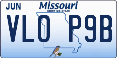 MO license plate VL0P9B