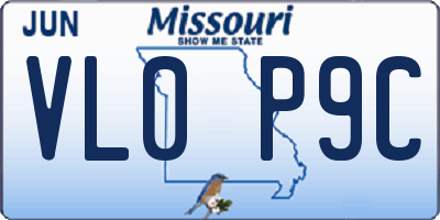 MO license plate VL0P9C