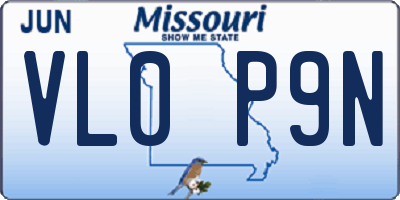 MO license plate VL0P9N