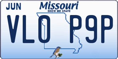 MO license plate VL0P9P