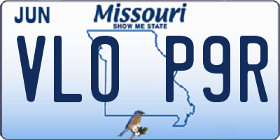 MO license plate VL0P9R