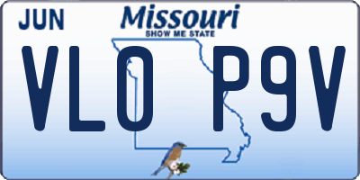 MO license plate VL0P9V