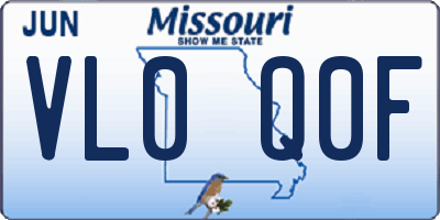 MO license plate VL0Q0F
