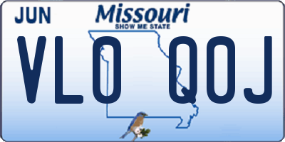 MO license plate VL0Q0J
