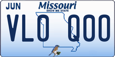 MO license plate VL0Q0O