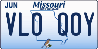 MO license plate VL0Q0Y
