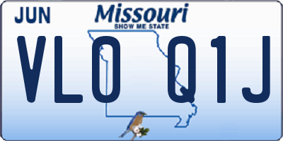 MO license plate VL0Q1J