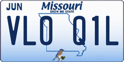 MO license plate VL0Q1L
