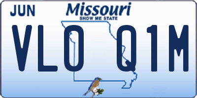 MO license plate VL0Q1M