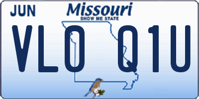 MO license plate VL0Q1U