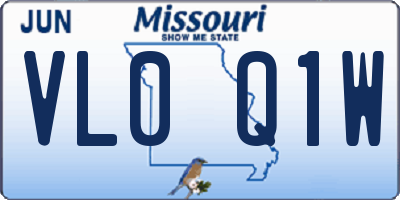 MO license plate VL0Q1W