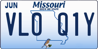 MO license plate VL0Q1Y