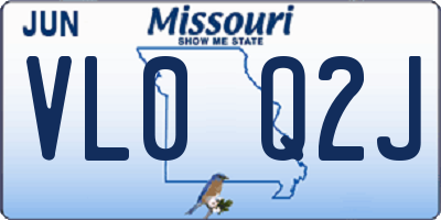 MO license plate VL0Q2J