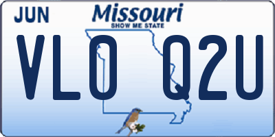 MO license plate VL0Q2U