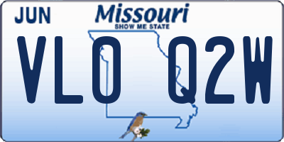 MO license plate VL0Q2W