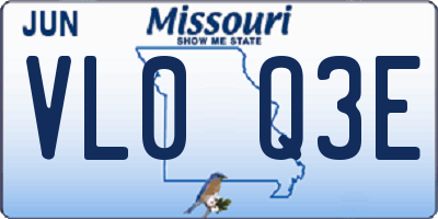 MO license plate VL0Q3E