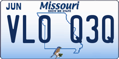 MO license plate VL0Q3Q