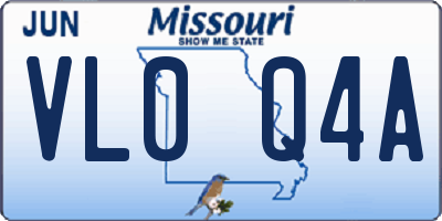 MO license plate VL0Q4A