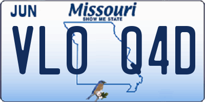 MO license plate VL0Q4D
