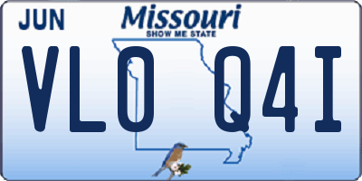 MO license plate VL0Q4I