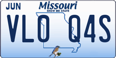 MO license plate VL0Q4S