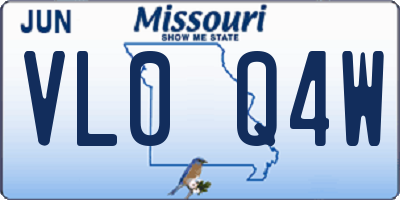 MO license plate VL0Q4W