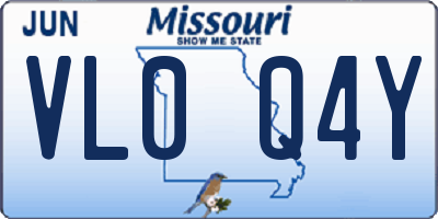 MO license plate VL0Q4Y