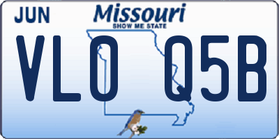 MO license plate VL0Q5B