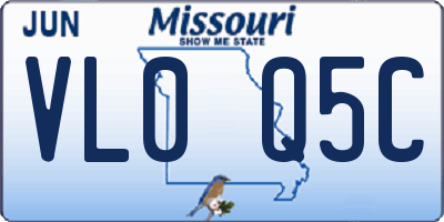 MO license plate VL0Q5C