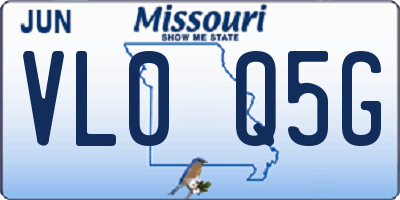 MO license plate VL0Q5G