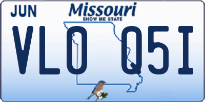 MO license plate VL0Q5I