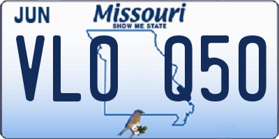 MO license plate VL0Q5O