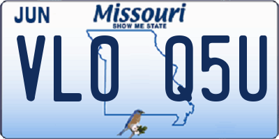 MO license plate VL0Q5U