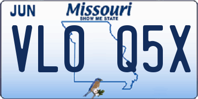 MO license plate VL0Q5X