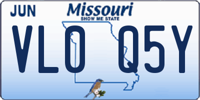 MO license plate VL0Q5Y
