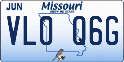 MO license plate VL0Q6G