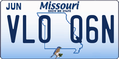 MO license plate VL0Q6N