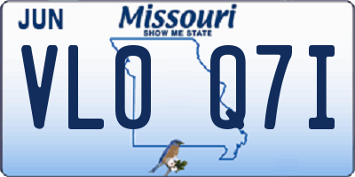 MO license plate VL0Q7I